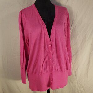 Lane Bryant Pink Button-up Cardigan - 18/20